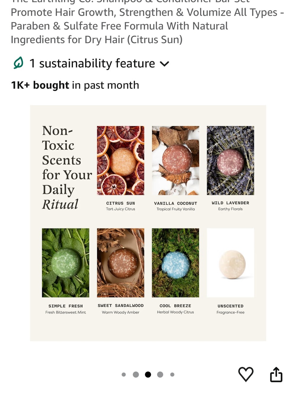 The Earthling Co. Citrus Sun Shampoo & Conditioner Bars - Cream & Orange - Picture 8 of 9